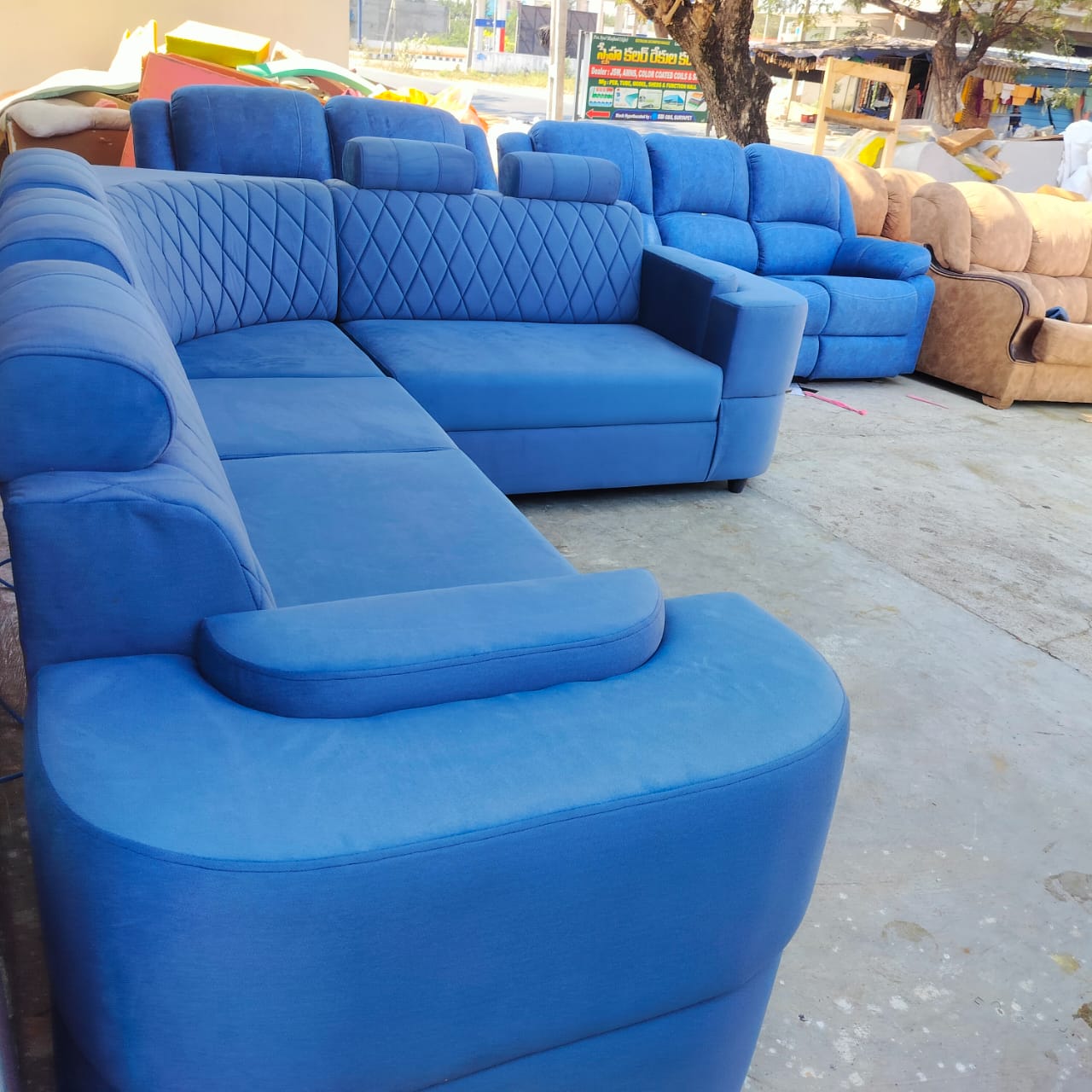 Sofa relining and fabric restoration work